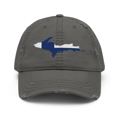 Michigan Upper Peninsula Distressed Dad Hat (FInnish Edition)