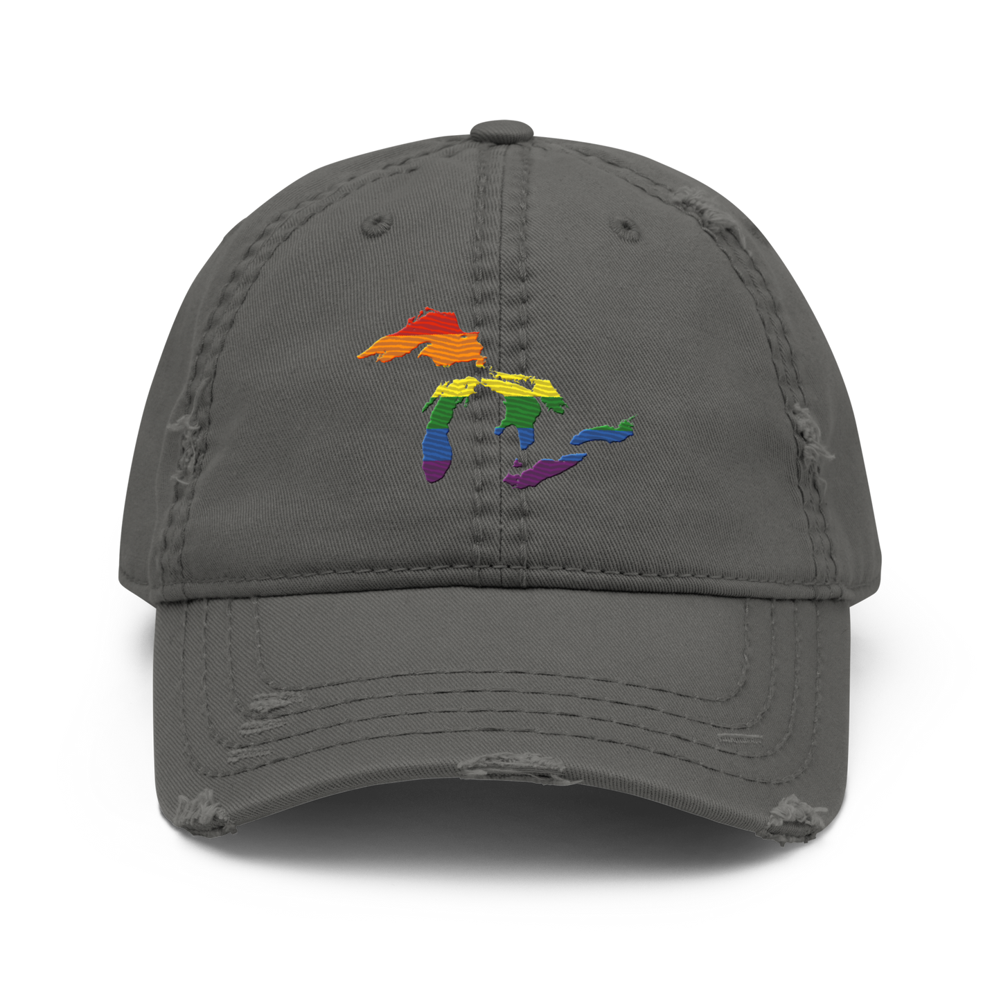 Great Lakes Distressed Dad Hat (Rainbow Pride Edition)