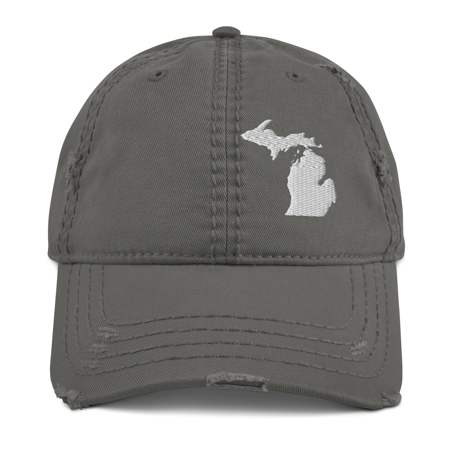 Michigan Distressed Dad Hat (w/ MI Outline)