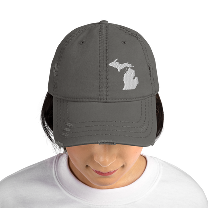 Michigan Distressed Dad Hat (w/ MI Outline)