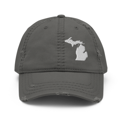 Michigan Distressed Dad Hat (w/ MI Outline)