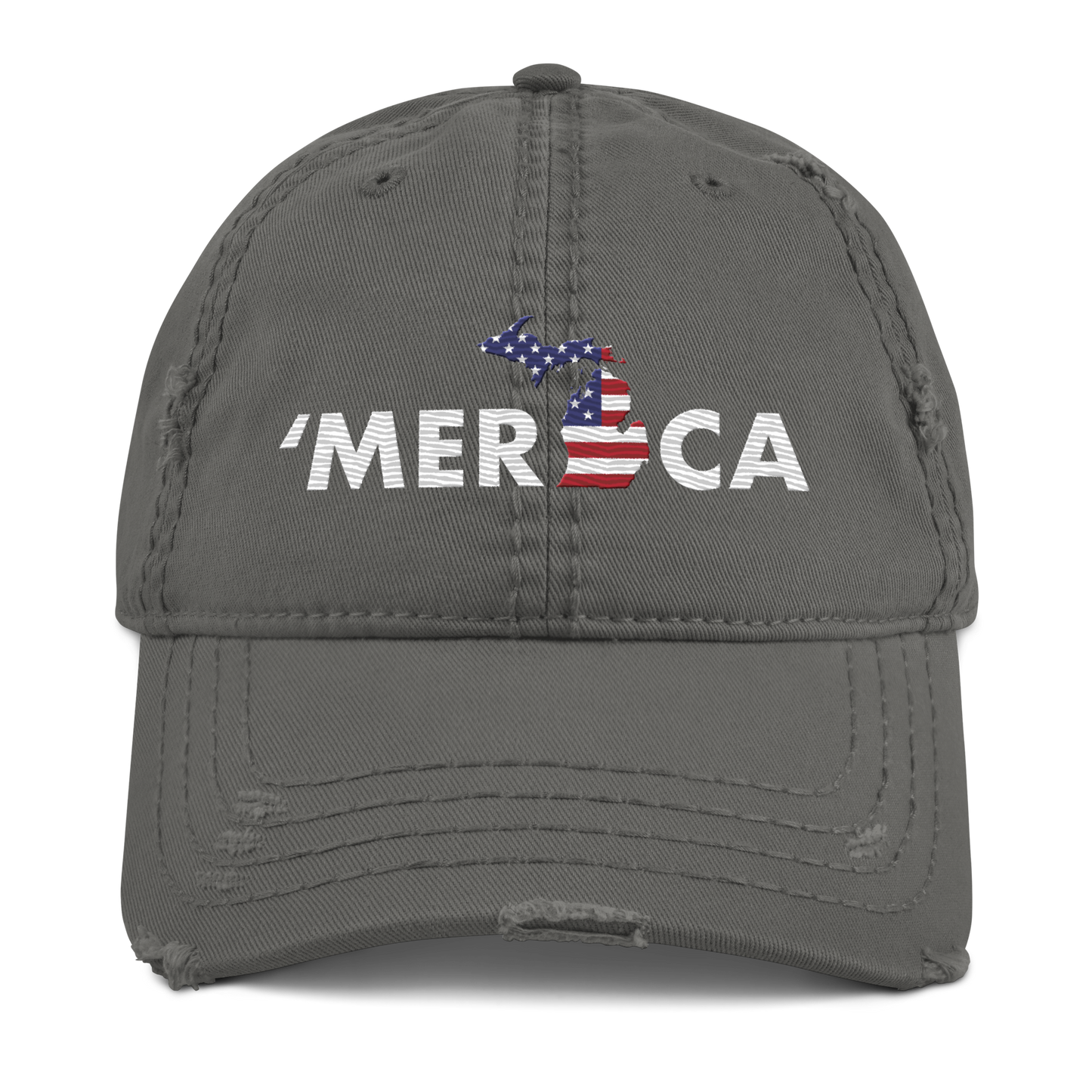 Michigan 'Merica' Distressed Dad Hat (Patriot Edition)