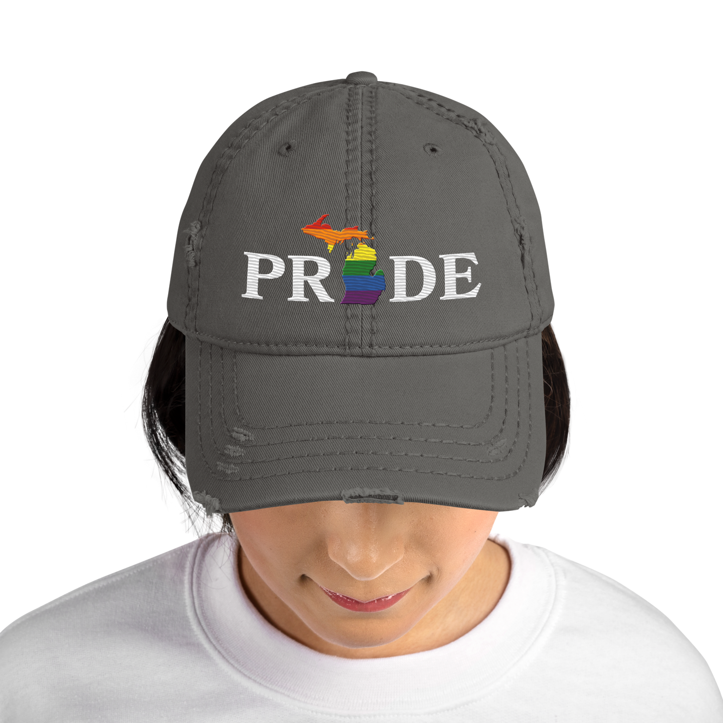 Michigan 'Pride' Distressed Dad Hat