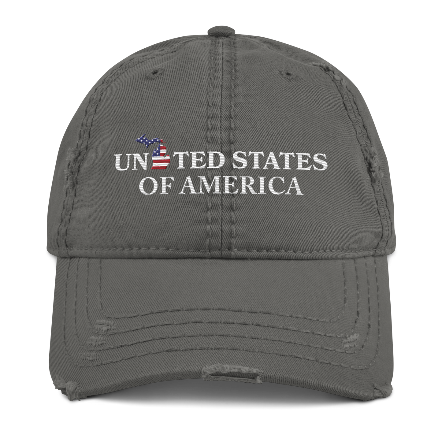 Michigan 'United States of America' Distressed Dad Hat