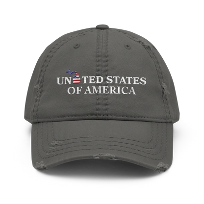 Michigan 'United States of America' Distressed Dad Hat