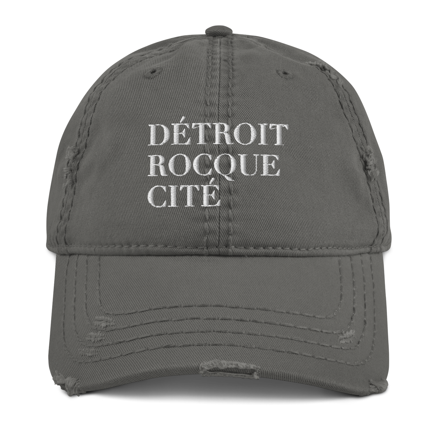 'Détroit Rocque Cité' Distressed Dad Hat