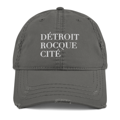 'Détroit Rocque Cité' Distressed Dad Hat