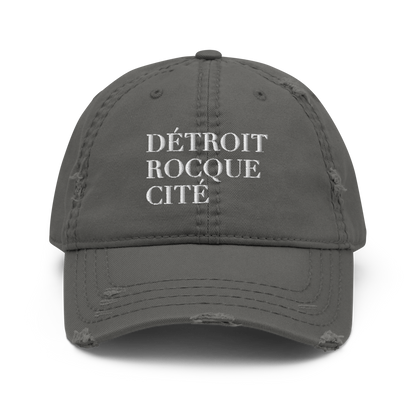 'Détroit Rocque Cité' Distressed Dad Hat