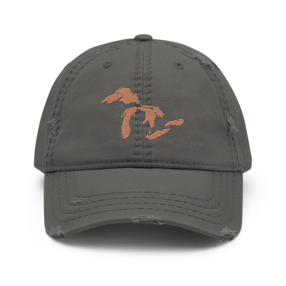 Great Lakes Distressed Dad Hat (Copper Color)