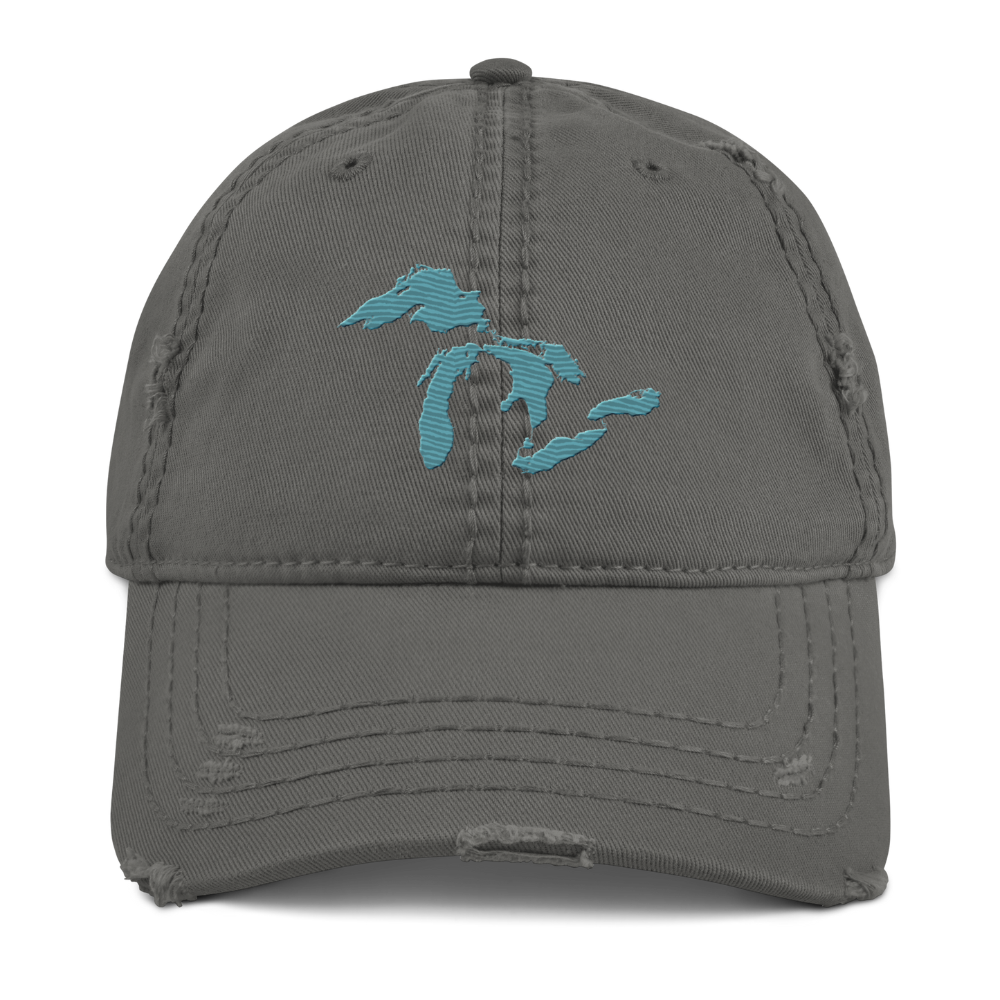 Great Lakes Distressed Dad Hat (Huron Blue)