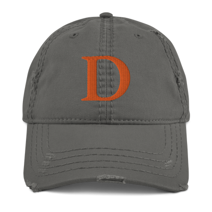 Detroit 'Old French D' Distressed Dad Hat | Orange Embroidery