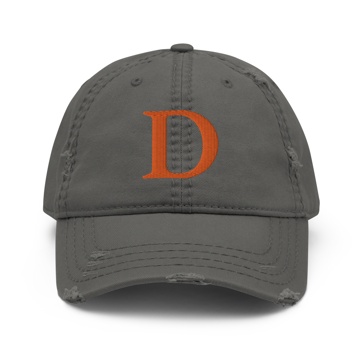 Detroit 'Old French D' Distressed Dad Hat | Orange Embroidery