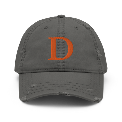 Detroit 'Old French D' Distressed Dad Hat | Orange Embroidery