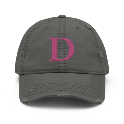 Detroit 'Old French D' Distressed Dad Hat | Apple Blossom Pink