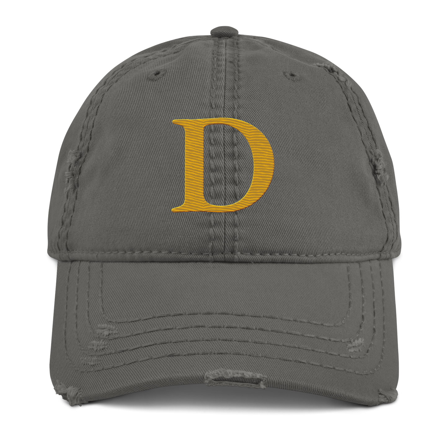 Detroit 'Old French D' Distressed Dad Hat | Gold