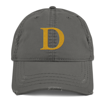 Detroit 'Old French D' Distressed Dad Hat | Gold