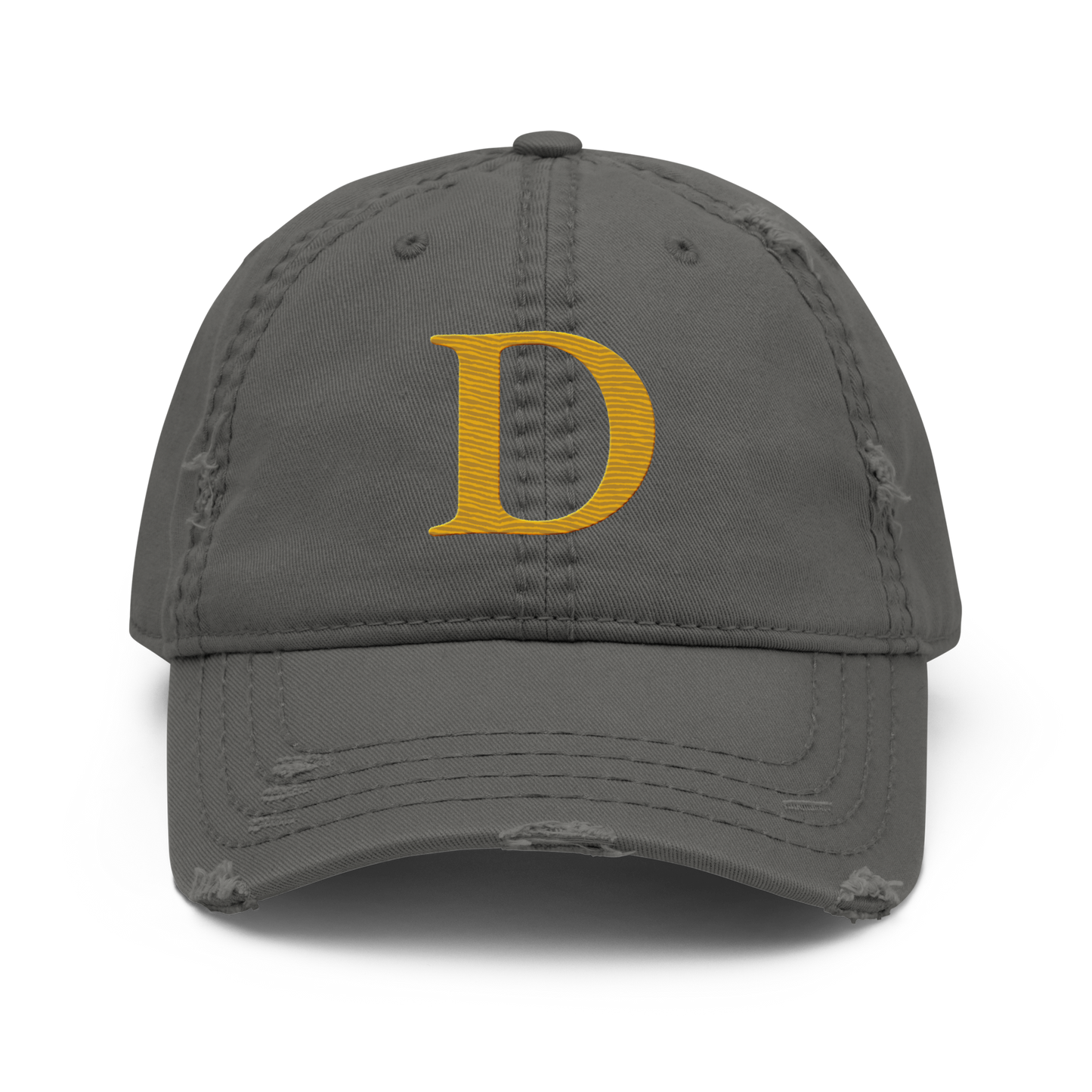 Detroit 'Old French D' Distressed Dad Hat | Gold