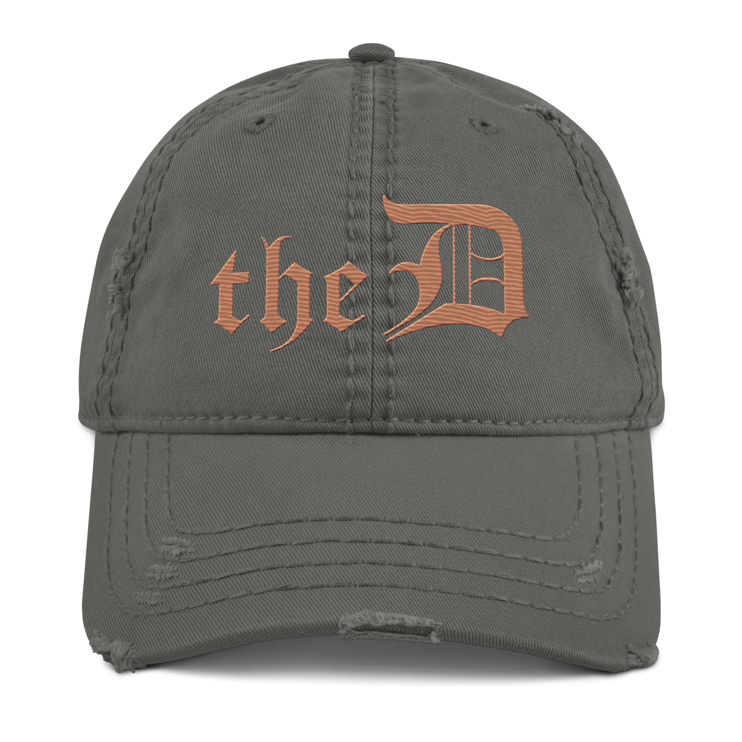 Detroit 'The D' Distressed Dad Hat | Copper