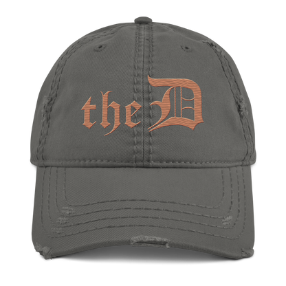 Detroit 'The D' Distressed Dad Hat | Copper