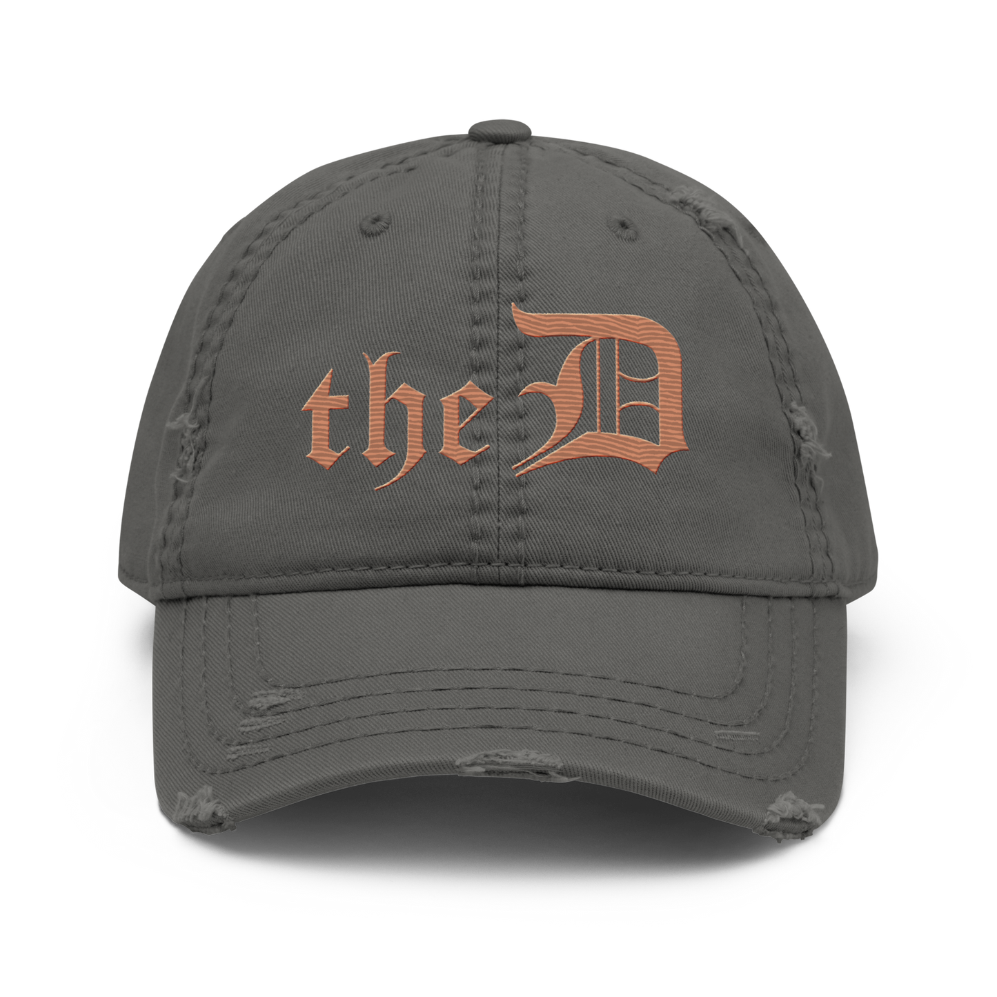 Detroit 'The D' Distressed Dad Hat | Copper