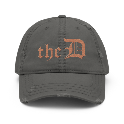 Detroit 'The D' Distressed Dad Hat | Copper