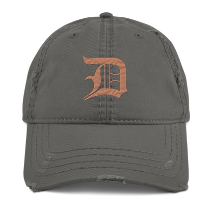 Detroit 'Old English D' Distressed Dad Hat (Copper)