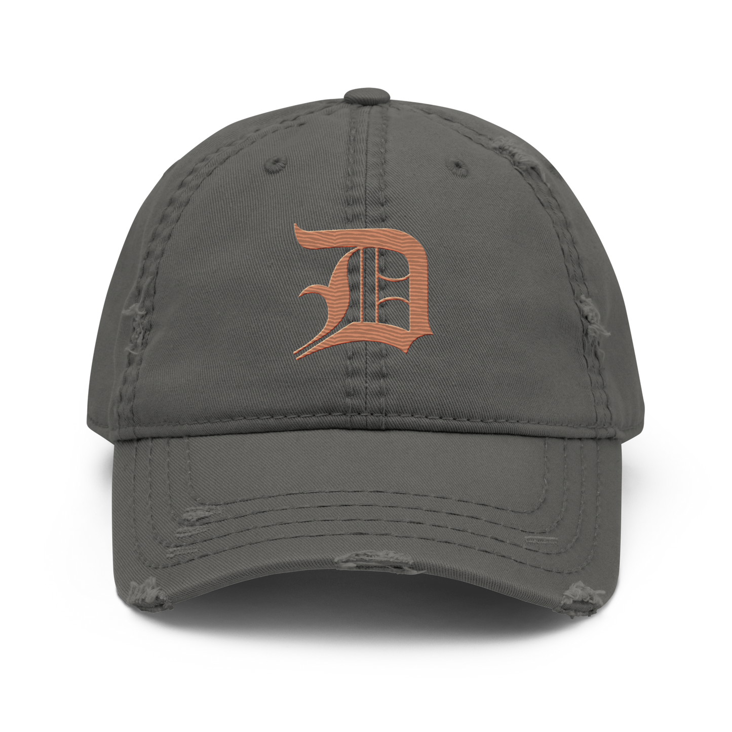 Detroit 'Old English D' Distressed Dad Hat (Copper)