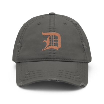 Detroit 'Old English D' Distressed Dad Hat (Copper)