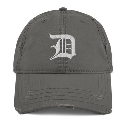 Detroit 'Old English D' Distressed Dad Hat