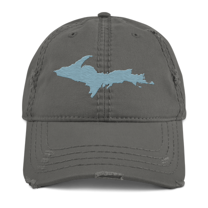 Upper Peninsula Distressed Dad Hat | Opal Blue