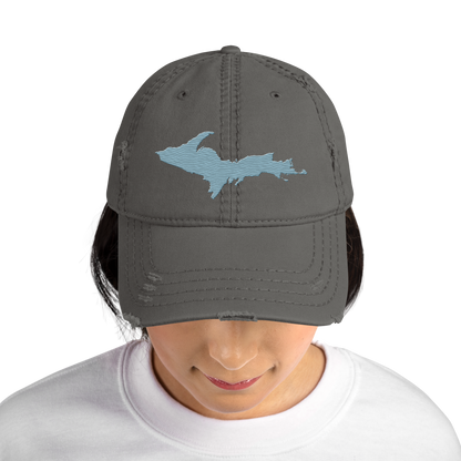 Upper Peninsula Distressed Dad Hat | Opal Blue