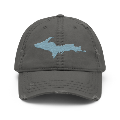 Upper Peninsula Distressed Dad Hat | Opal Blue