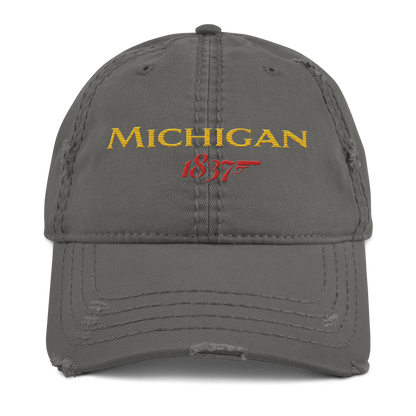 'Michigan 1837' Distressed Dad Hat | British Spy Parody