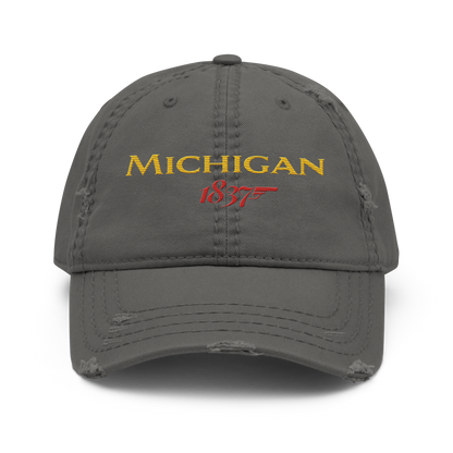 'Michigan 1837' Distressed Dad Hat | British Spy Parody