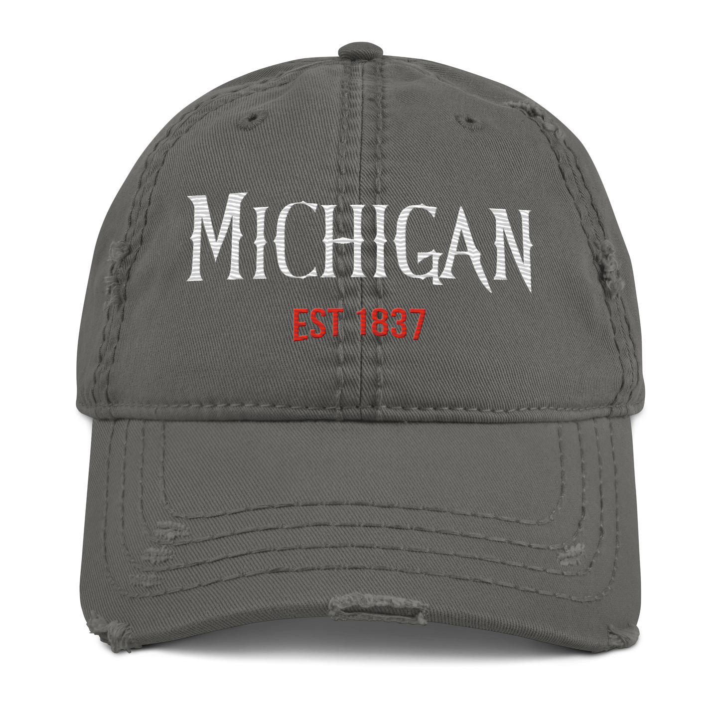 'Michigan 1837' Distressed Dad Hat | Spooky Drama Parody