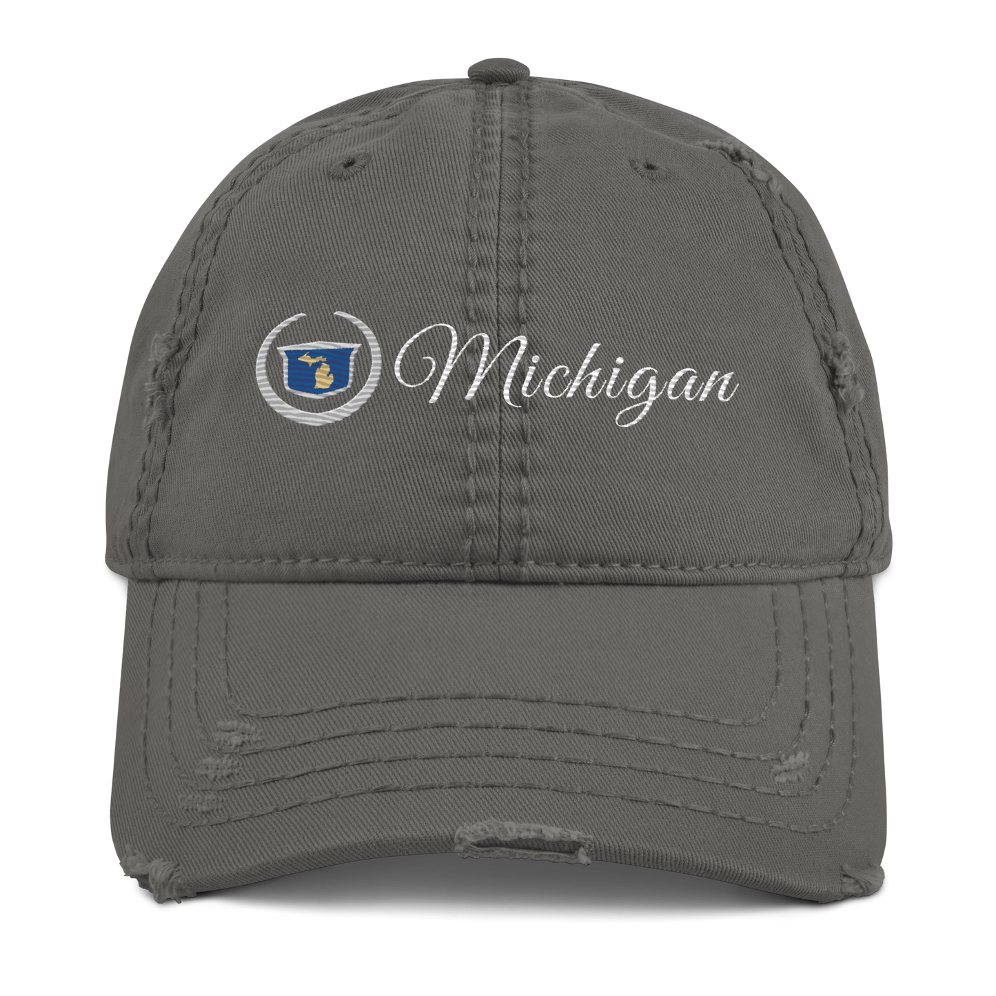 'Michigan' Distressed Dad Hat | Luxury Auto Parody