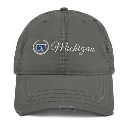 'Michigan' Distressed Dad Hat | Luxury Auto Parody