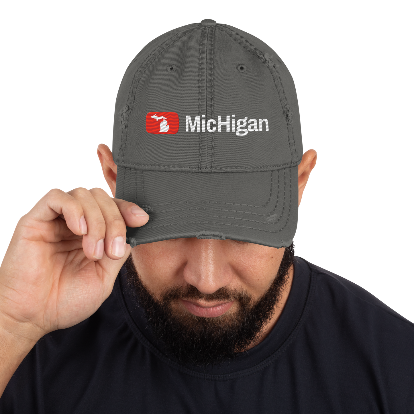 'Michigan' Distressed Dad Hat | Video Sharing Parody