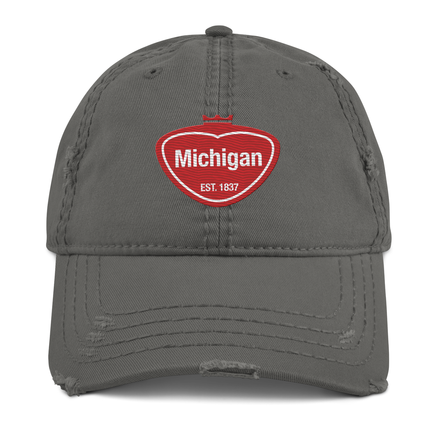 'Michigan EST. 1837' Distressed Dad Hat | Local Sodapop Parody