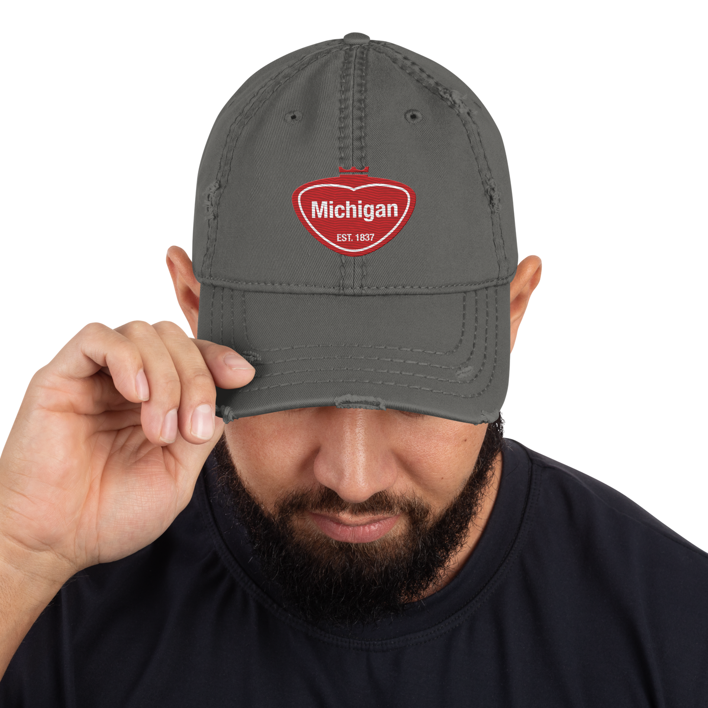 'Michigan EST. 1837' Distressed Dad Hat | Local Sodapop Parody