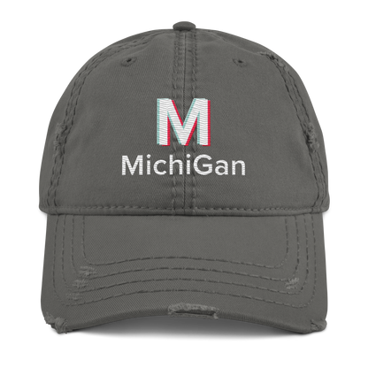 'Michigan' Distressed Dad Hat | Social Media Parody