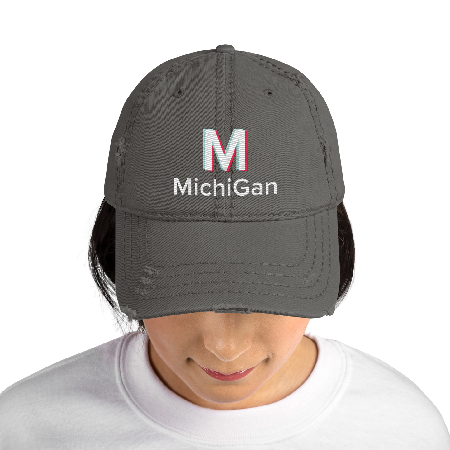 'Michigan' Distressed Dad Hat | Social Media Parody