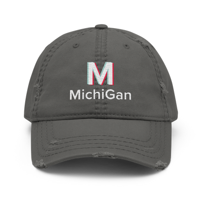 'Michigan' Distressed Dad Hat | Social Media Parody