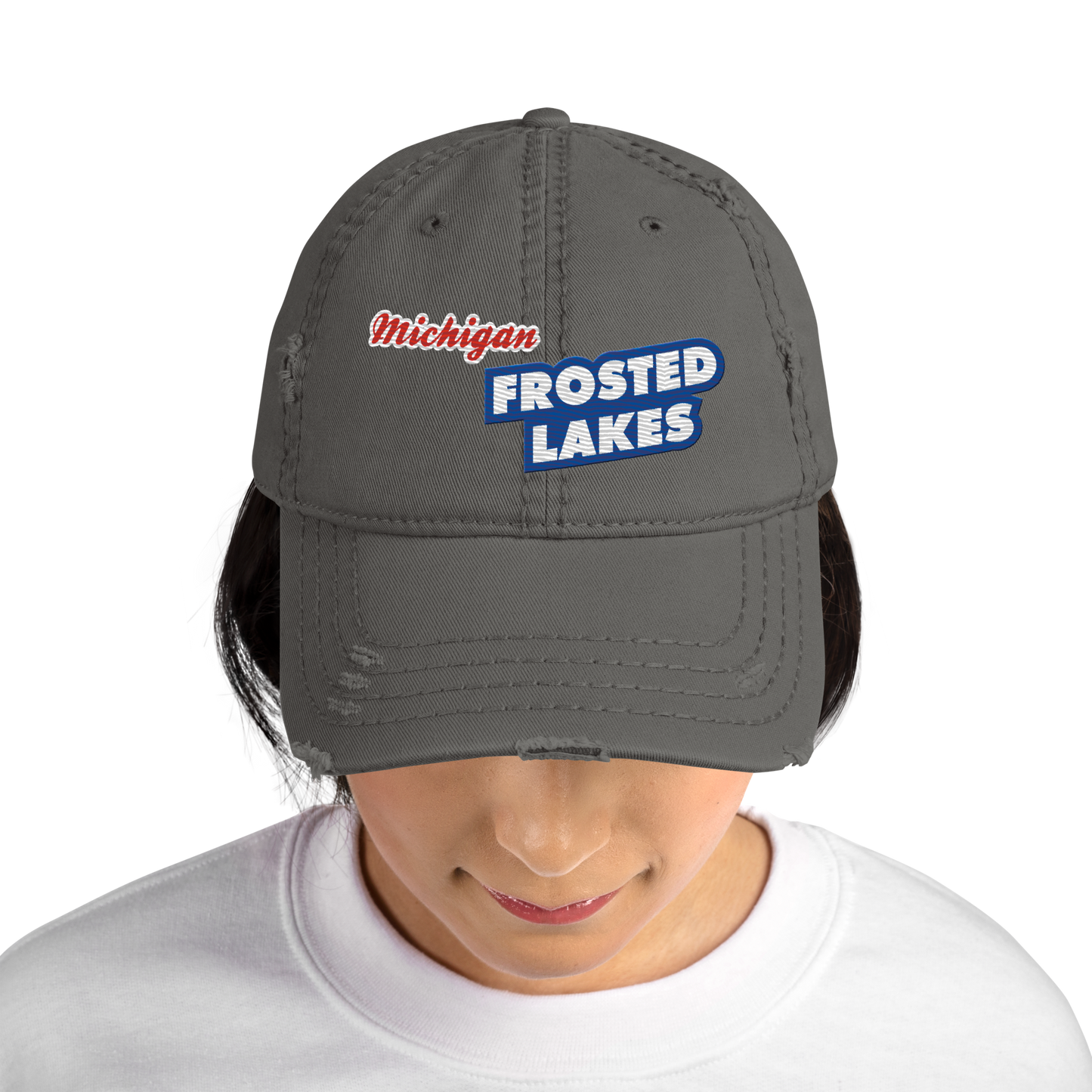 'Michigan Frosted Lakes' Distressed Dad Hat | Cereal Parody