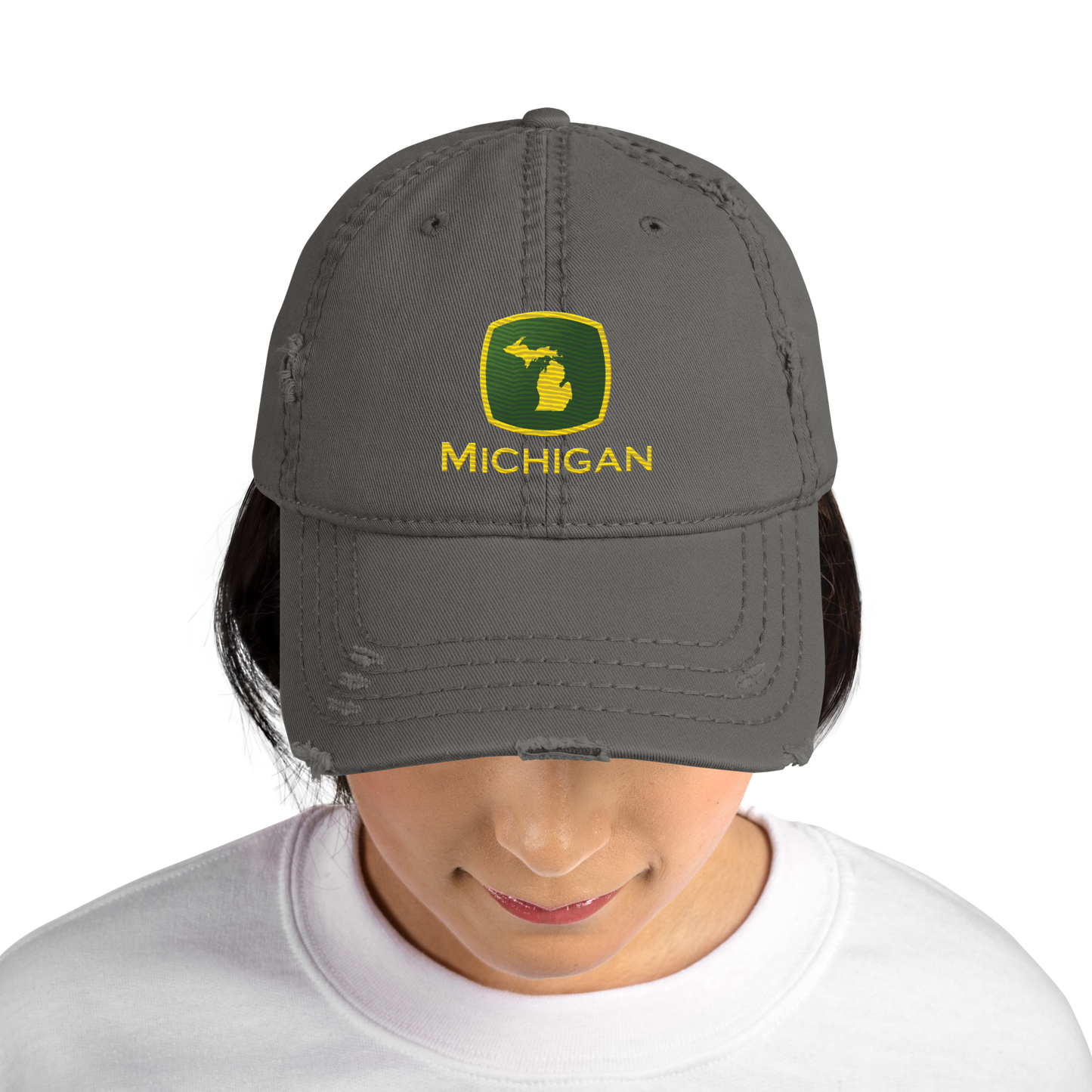 'Michigan' Distressed Dad Hat | Tractor Parody