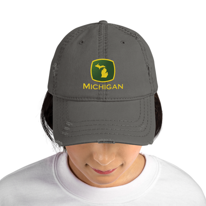 'Michigan' Distressed Dad Hat | Tractor Parody