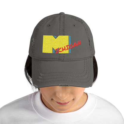 'Michigan' Distressed Dad Hat | Music Television Parody