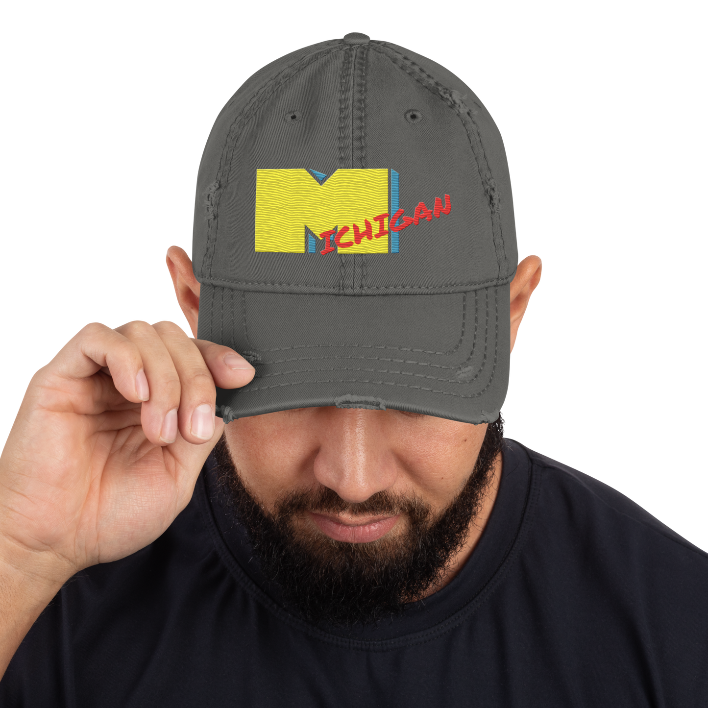 'Michigan' Distressed Dad Hat | Music Television Parody