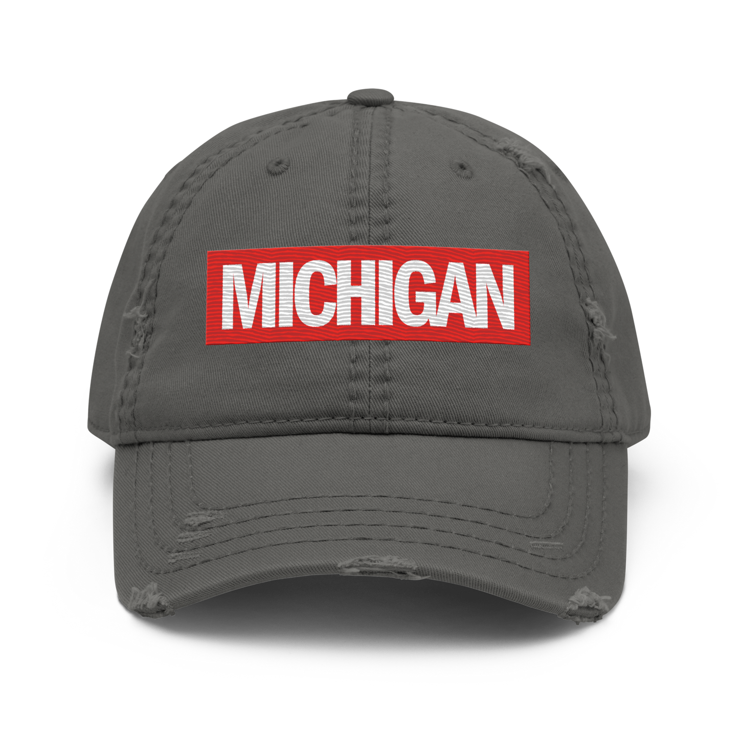 'Michigan' Distressed Dad Hat | Superhero Factory Parody