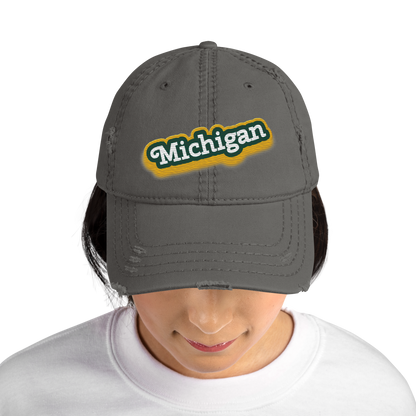 'Michigan' Distressed Dad Hat | Ginger Pop Parody